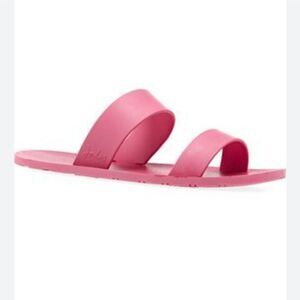 New JOULES ARA Ladies Recycled Rubber Mule Sandals light Pink flip flop size 8